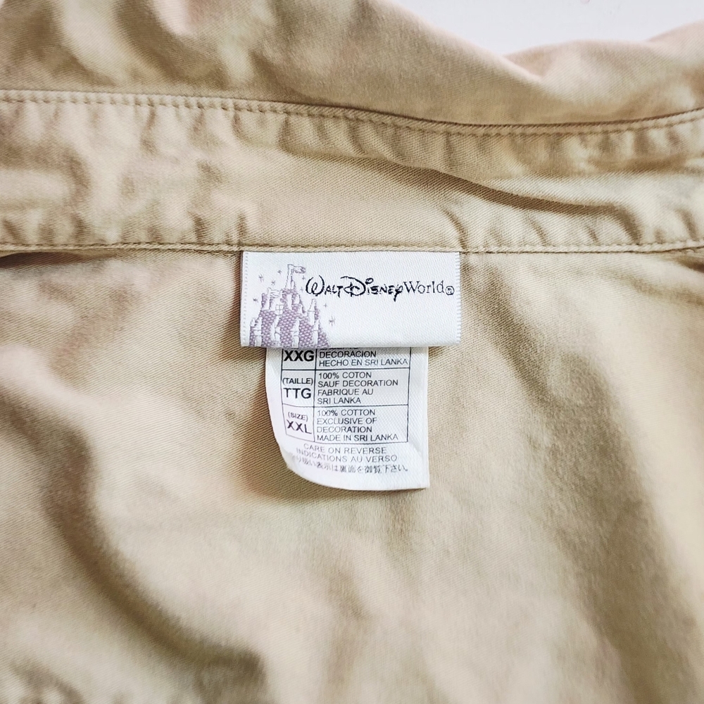 Rare Walt Disney World Embroidered Mickey Mouse 100% Cotton Button Down 2XL ... - Picture 5 of 7